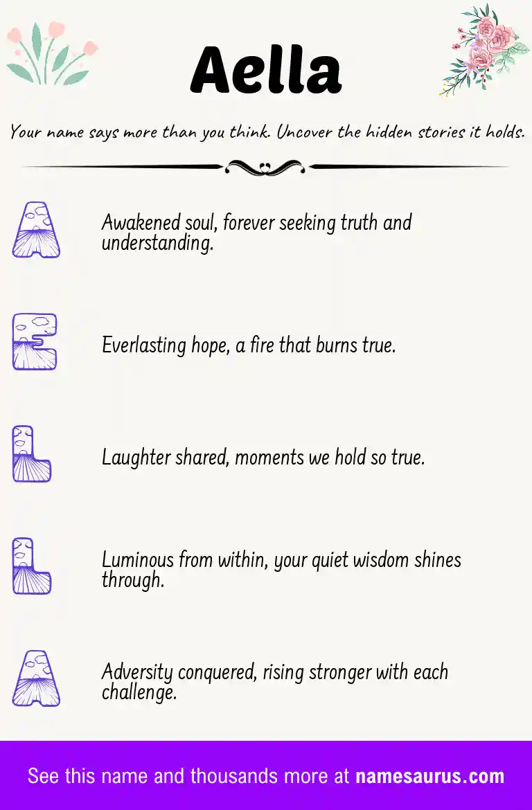 Acrostic poem about Aella.