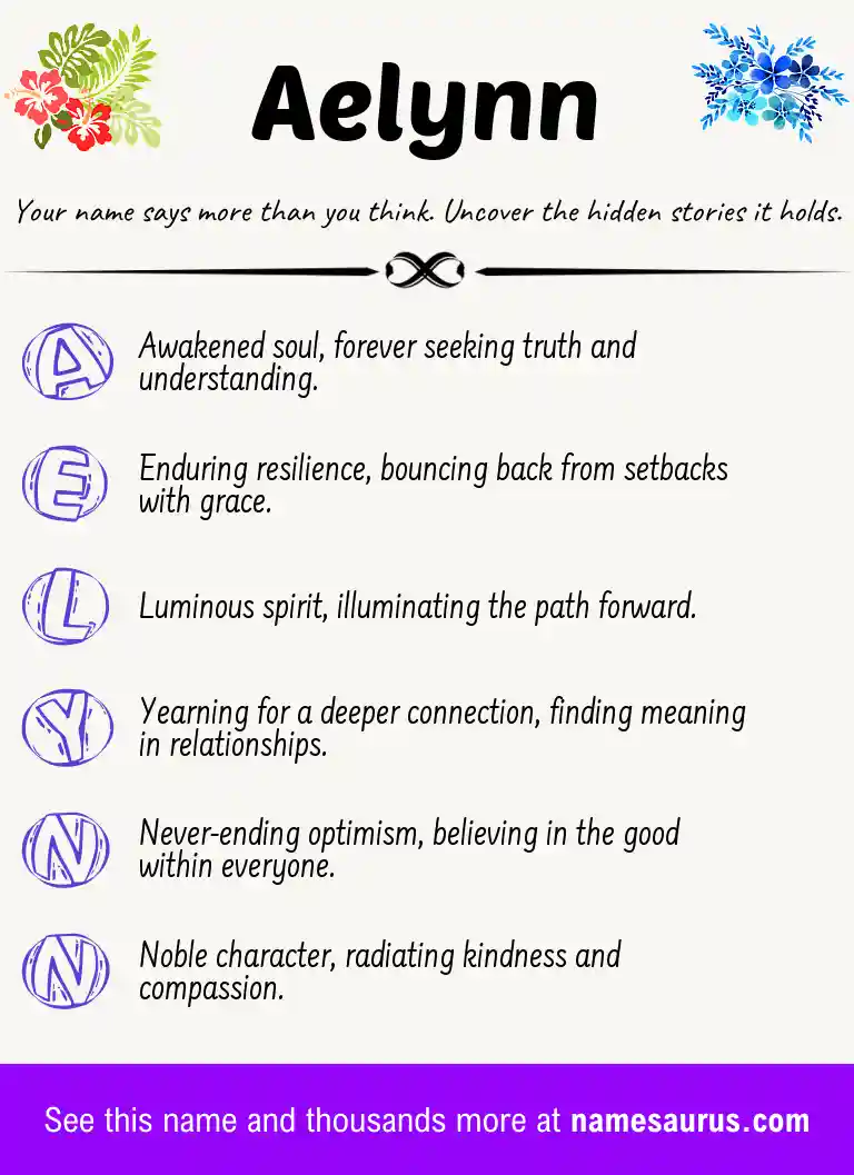 Acrostic poem about Aelynn.