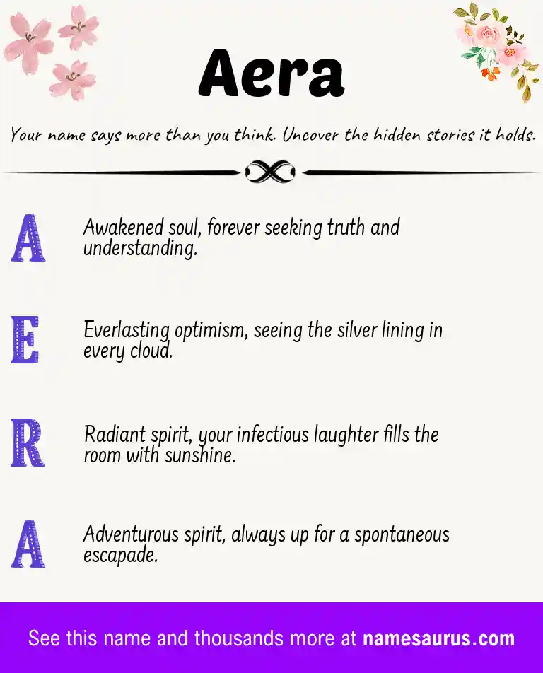 Acrostic poem about Aera.