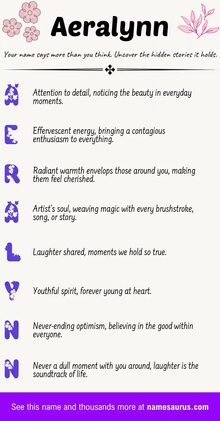 Acrostic poem about Aeralynn.