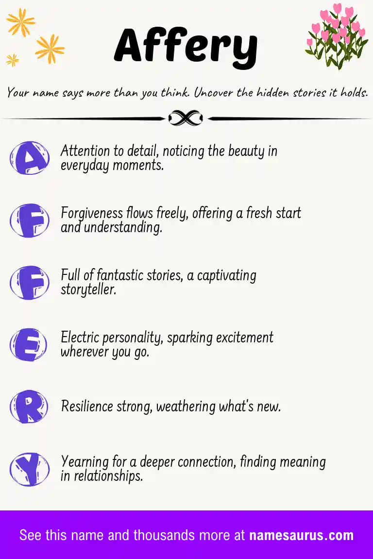 Acrostic poem about Affery.
