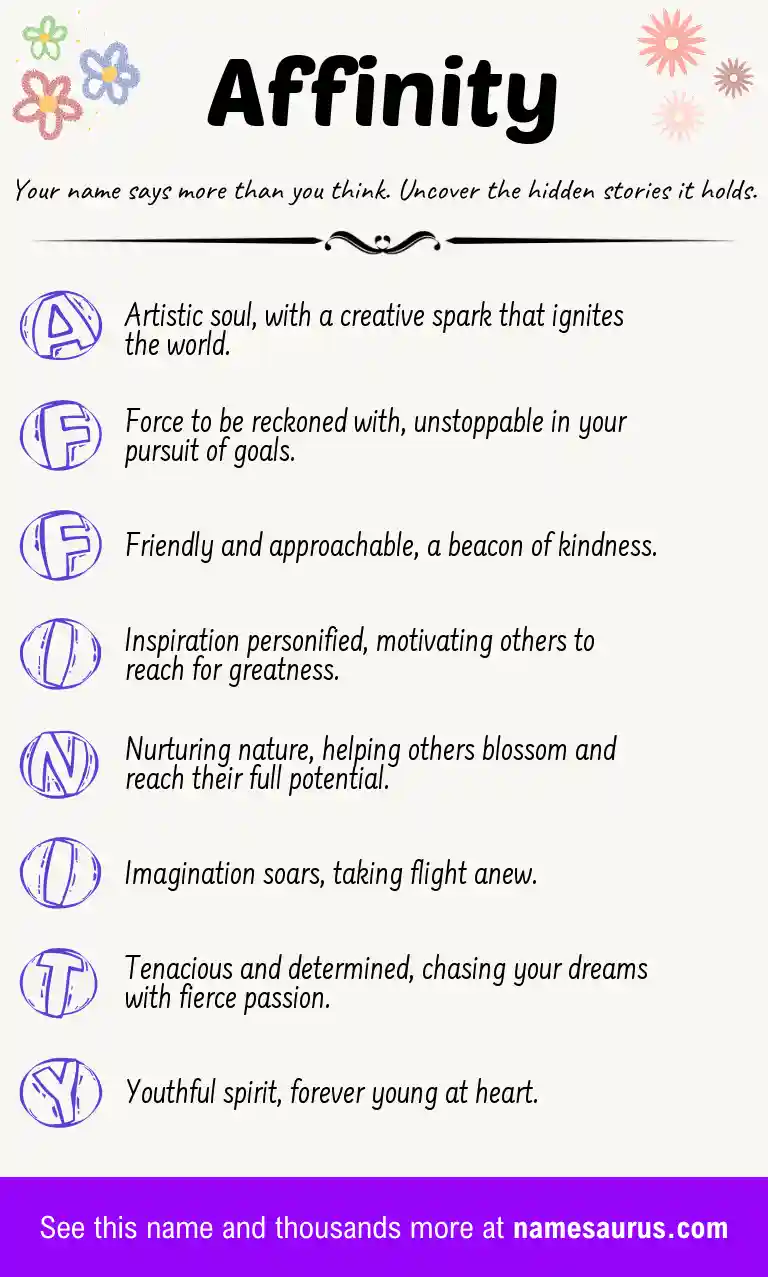 Acrostic poem about Affinity.
