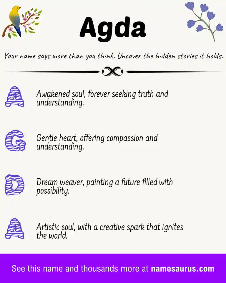 Acrostic poem about Agda.