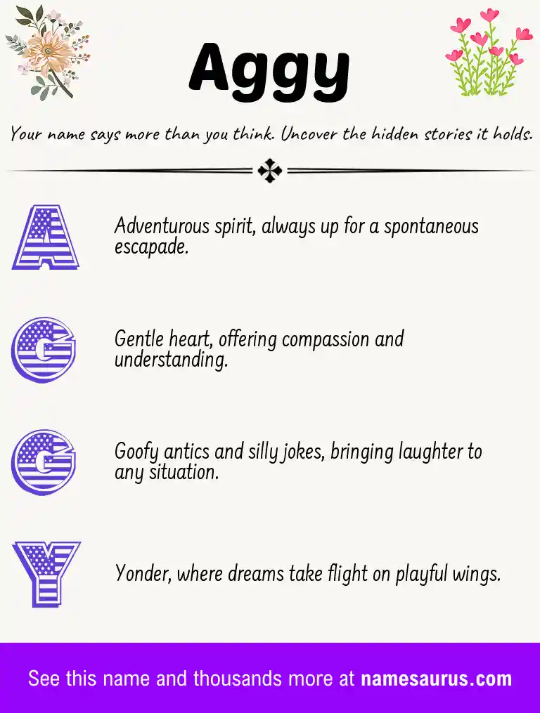 Acrostic poem about Aggy.
