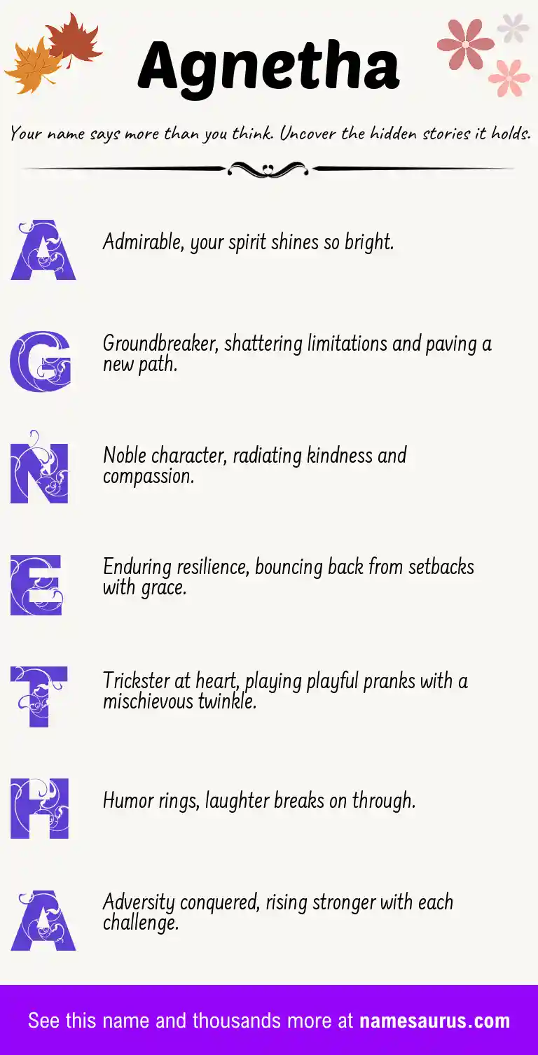 Acrostic poem about Agnetha.