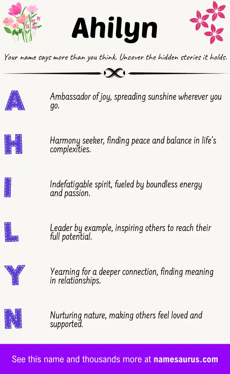 Acrostic poem about Ahilyn.