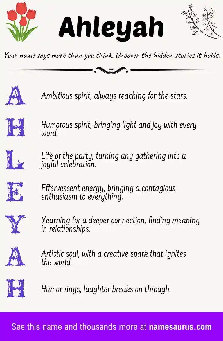 Acrostic poem about Ahleyah.
