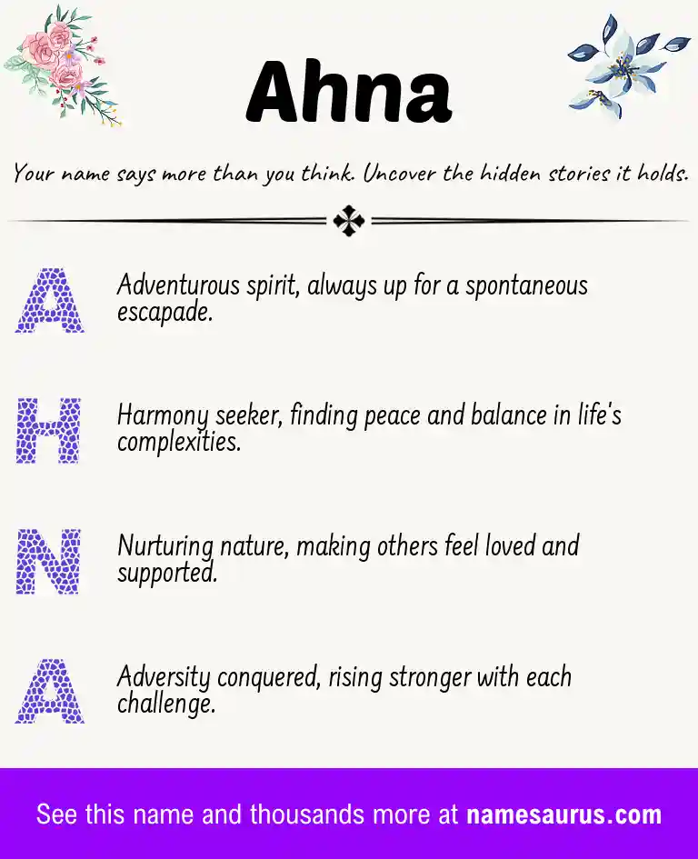 Acrostic poem about Ahna.