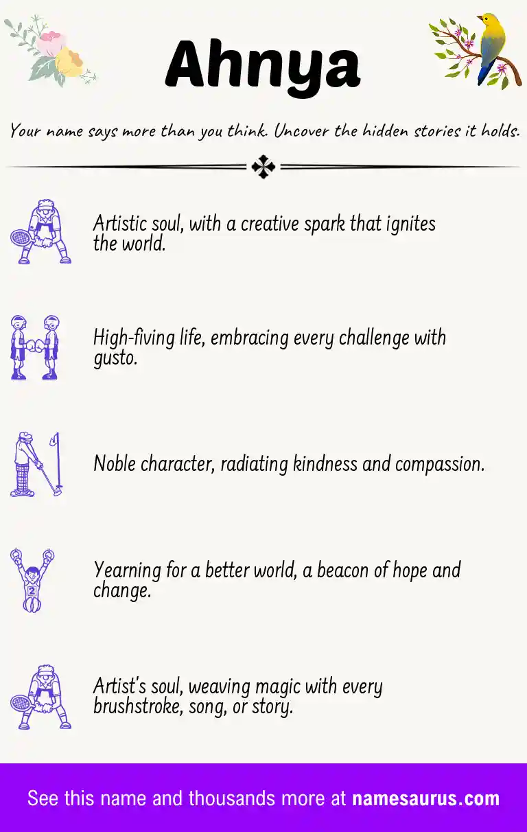 Acrostic poem about Ahnya.