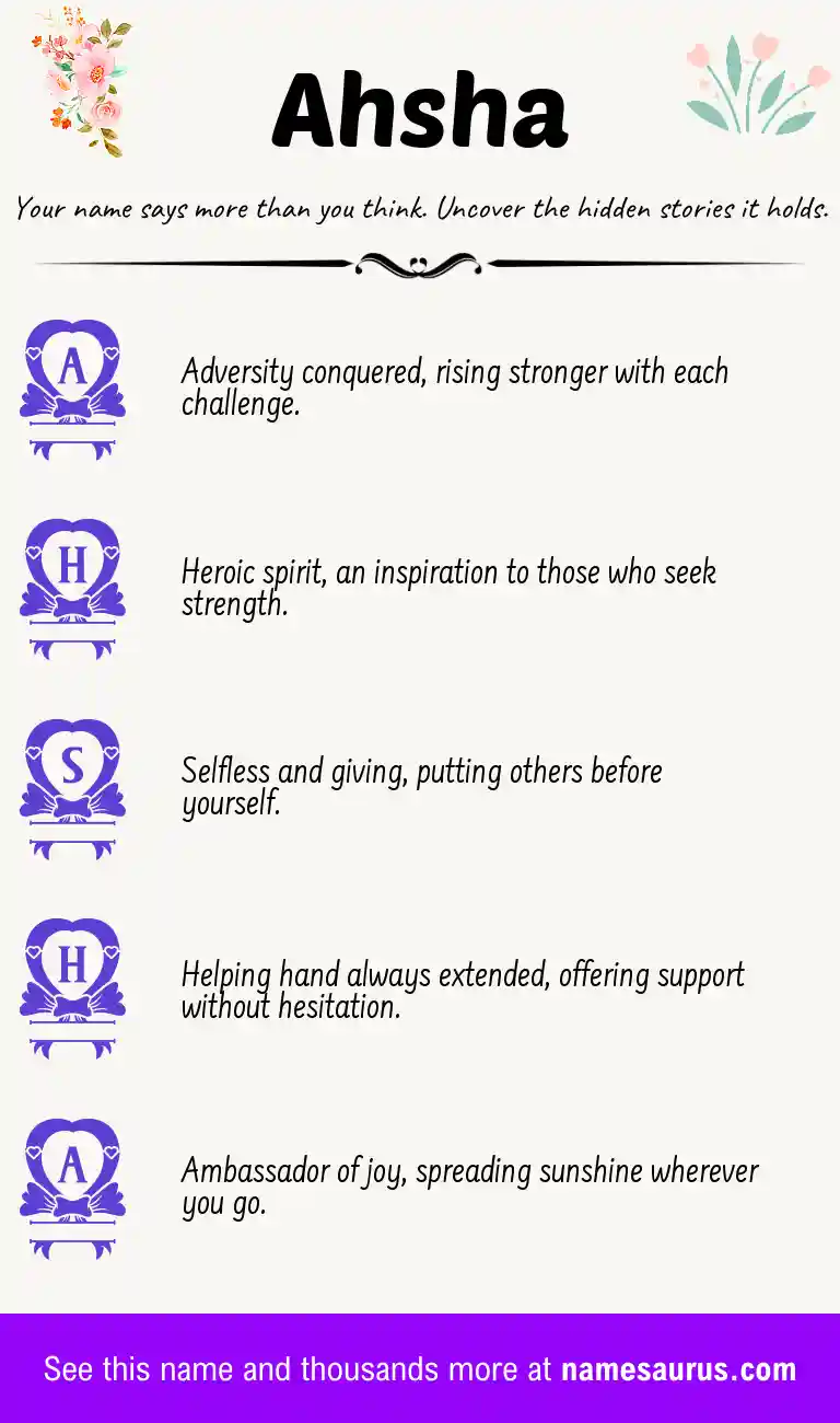 Acrostic poem about Ahsha.