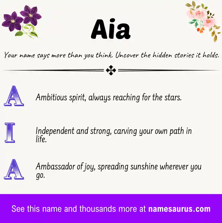 Acrostic poem about Aia.