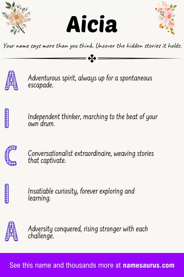 Acrostic poem about Aicia.