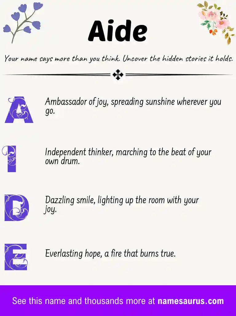 Acrostic poem about Aide.