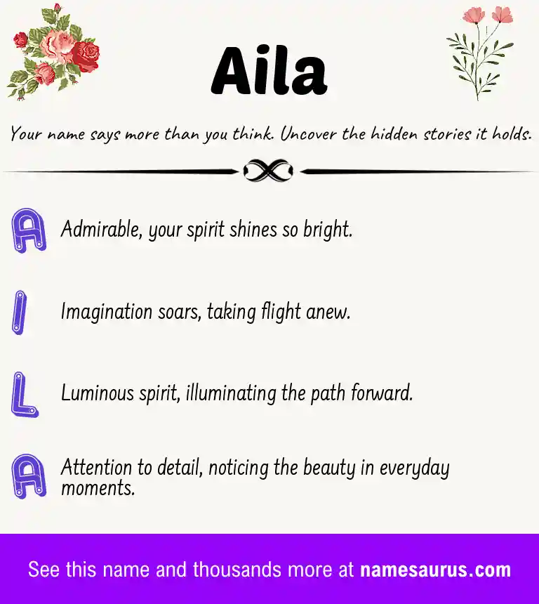 Acrostic poem about Aila.