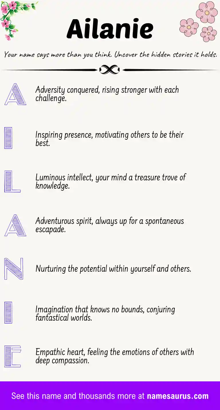 Acrostic poem about Ailanie.