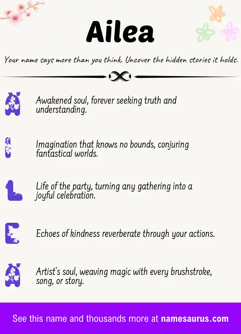 Acrostic poem about Ailea.