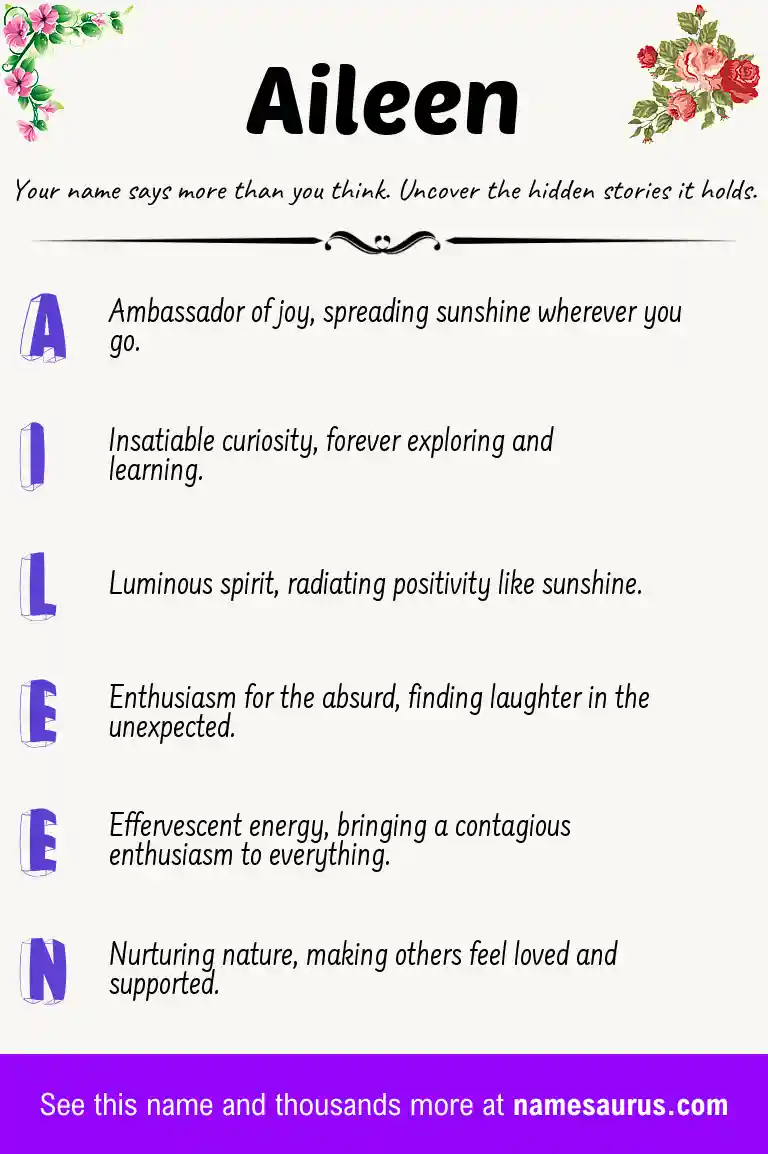 Acrostic poem about Aileen.