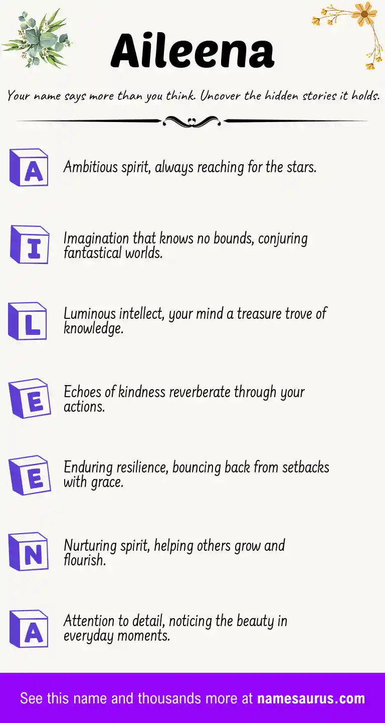 Acrostic poem about Aileena.
