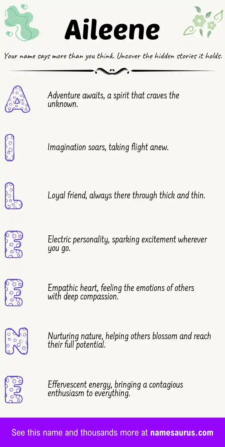 Acrostic poem about Aileene.