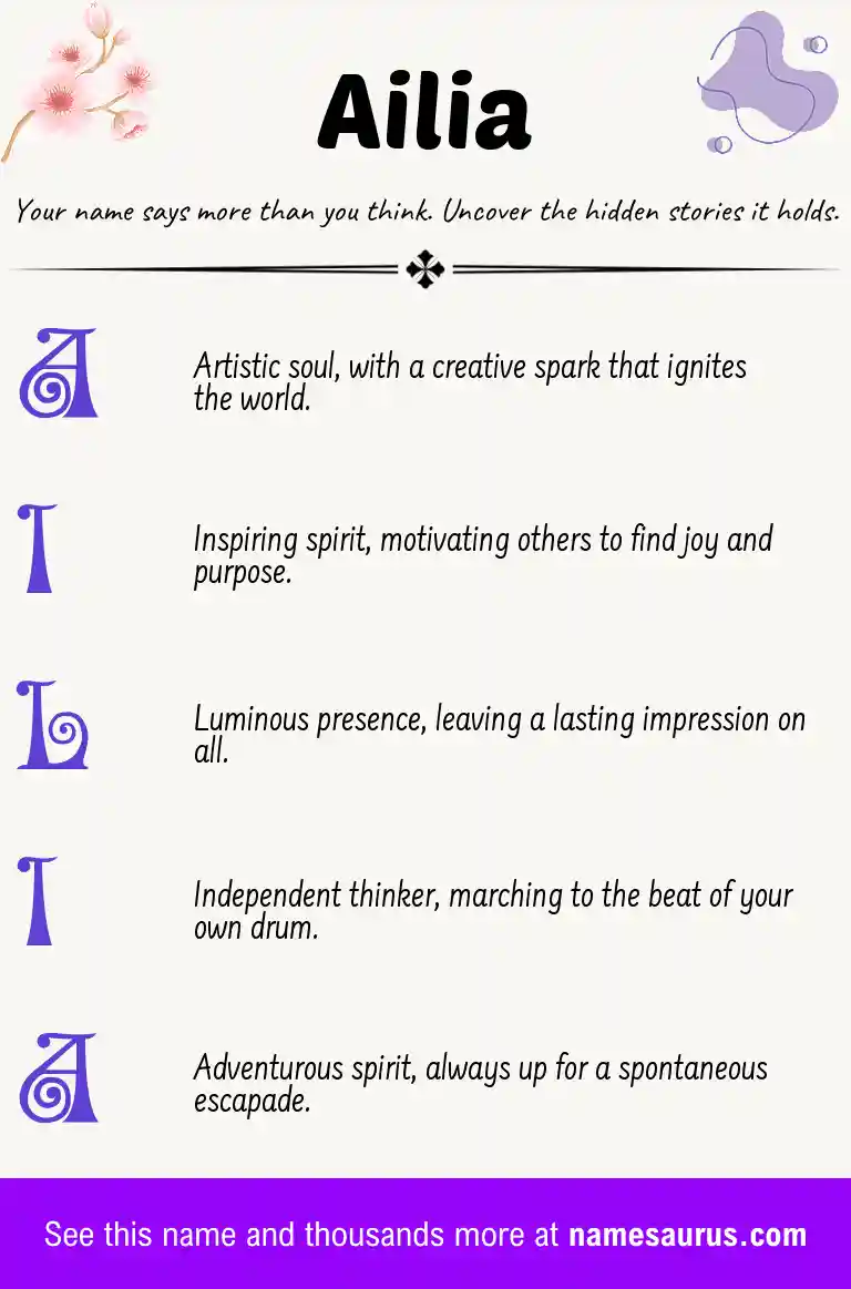 Acrostic poem about Ailia.