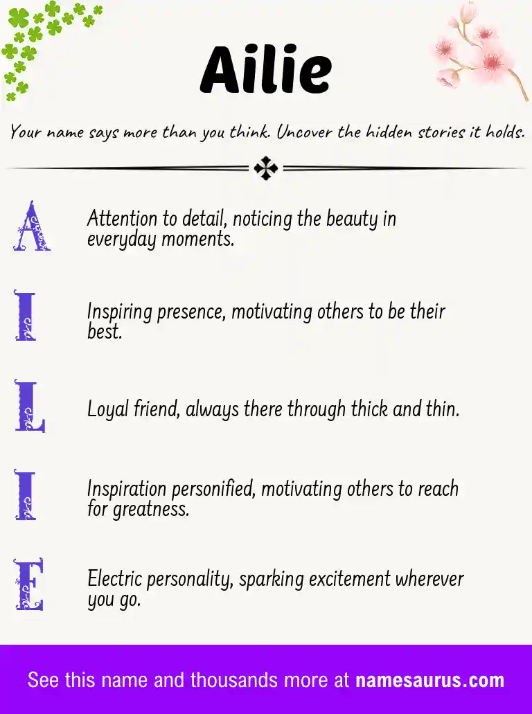 Acrostic poem about Ailie.
