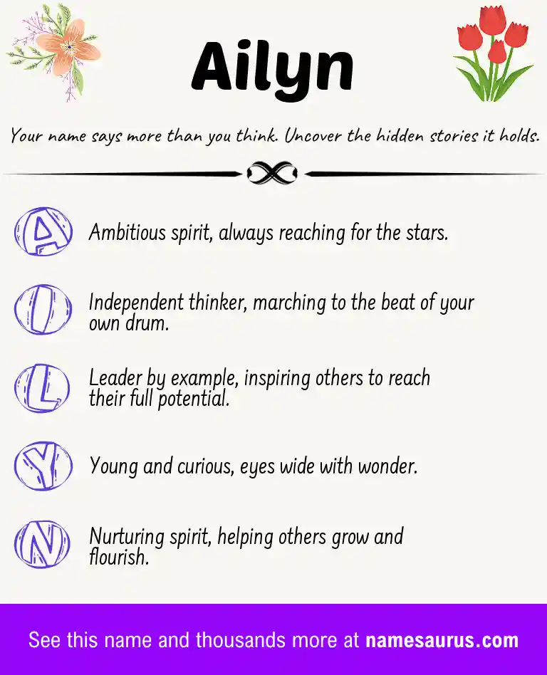 Acrostic poem about Ailyn.