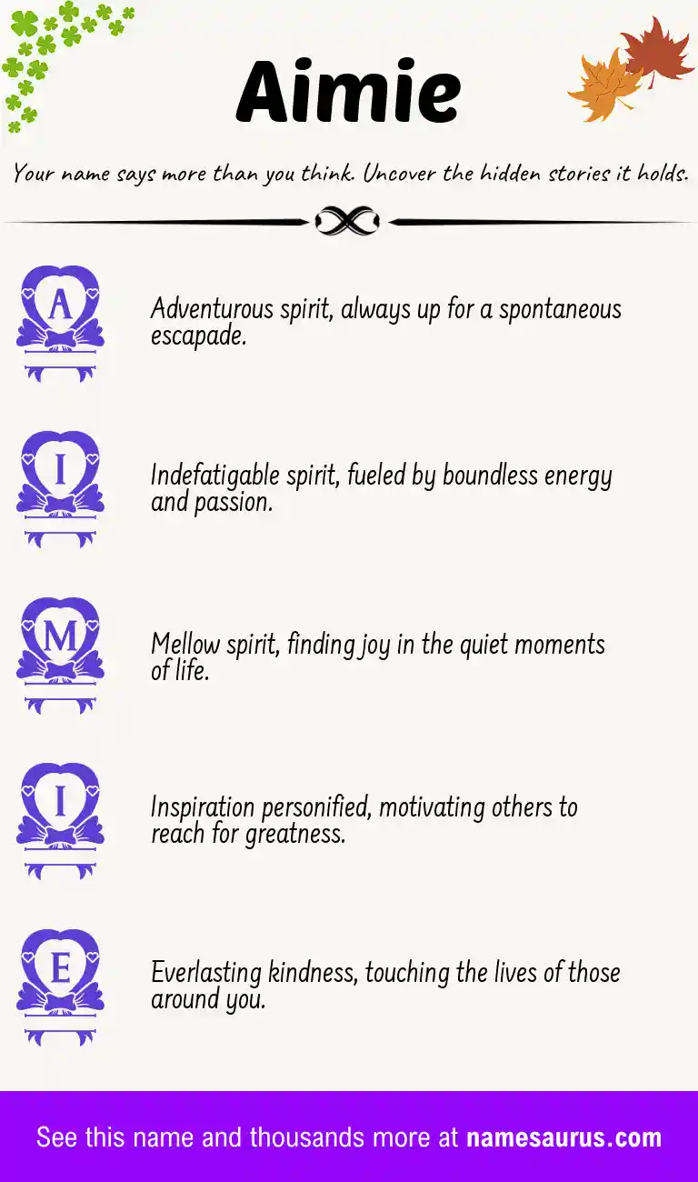 Acrostic poem about Aimie.