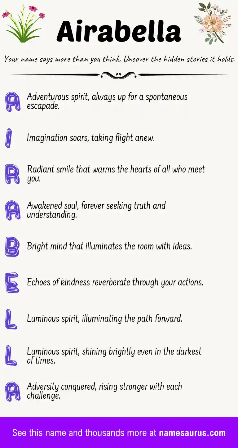 Acrostic poem about Airabella.