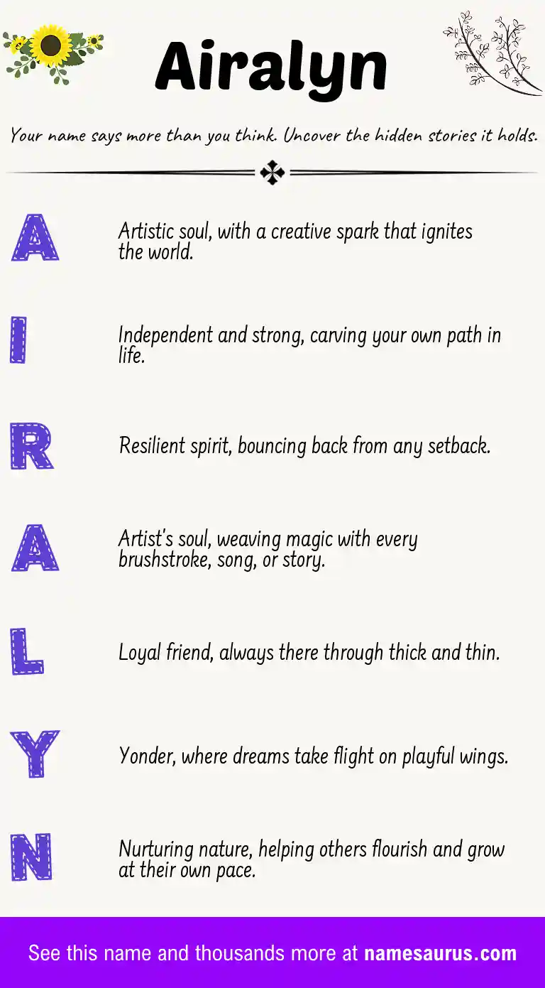 Acrostic poem about Airalyn.