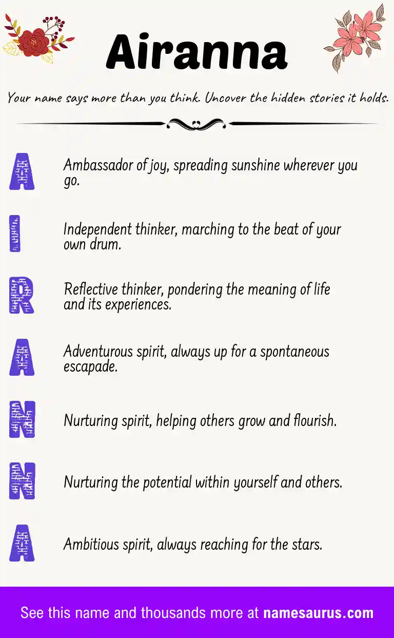 Acrostic poem about Airanna.