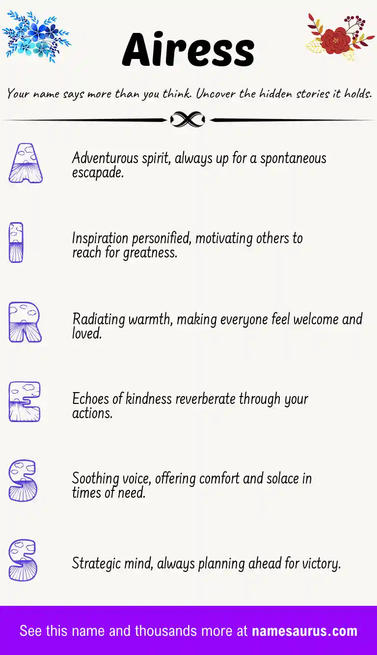Acrostic poem about Airess.