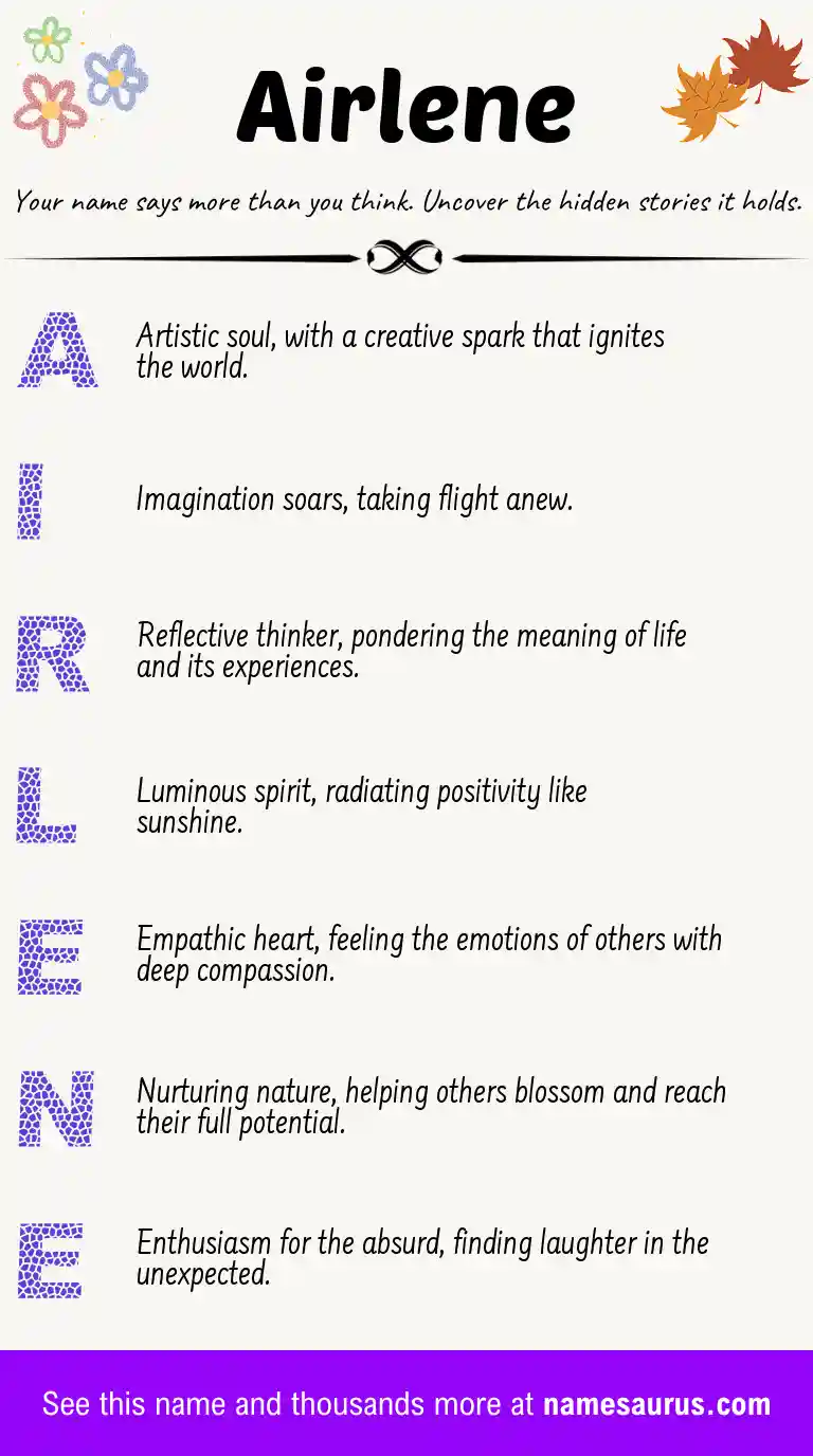 Acrostic poem about Airlene.