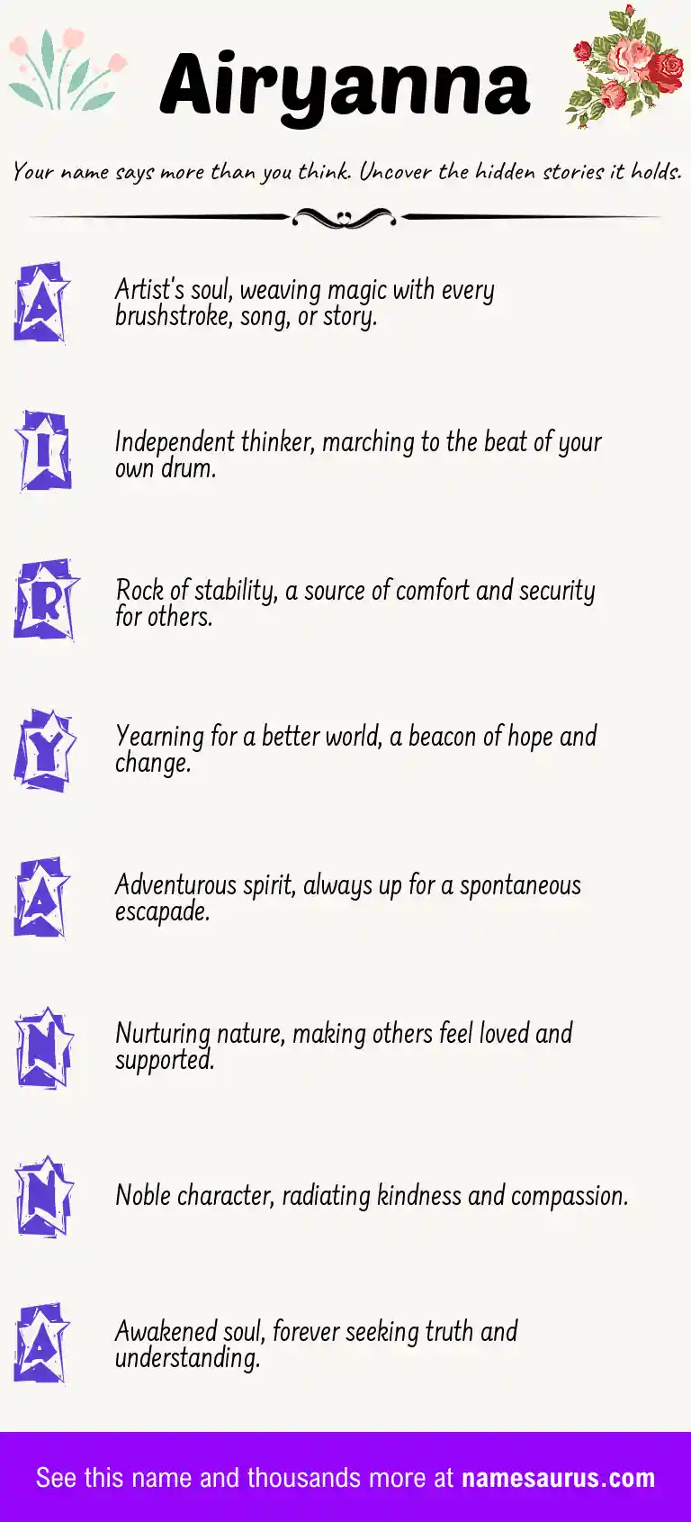 Acrostic poem about Airyanna.