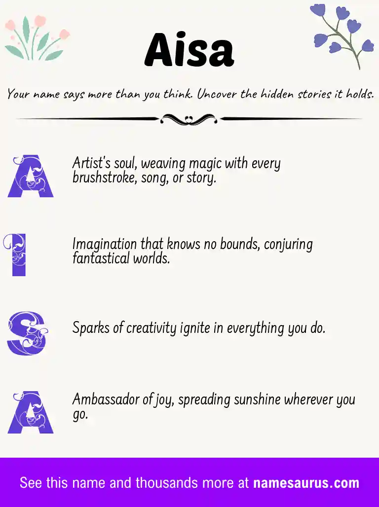 Acrostic poem about Aisa.