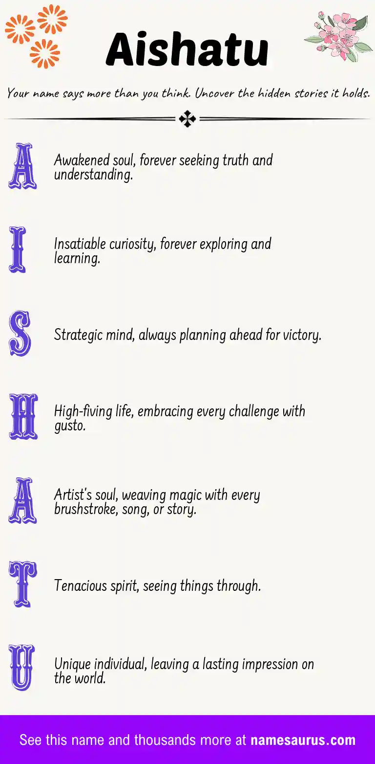 Acrostic poem about Aishatu.