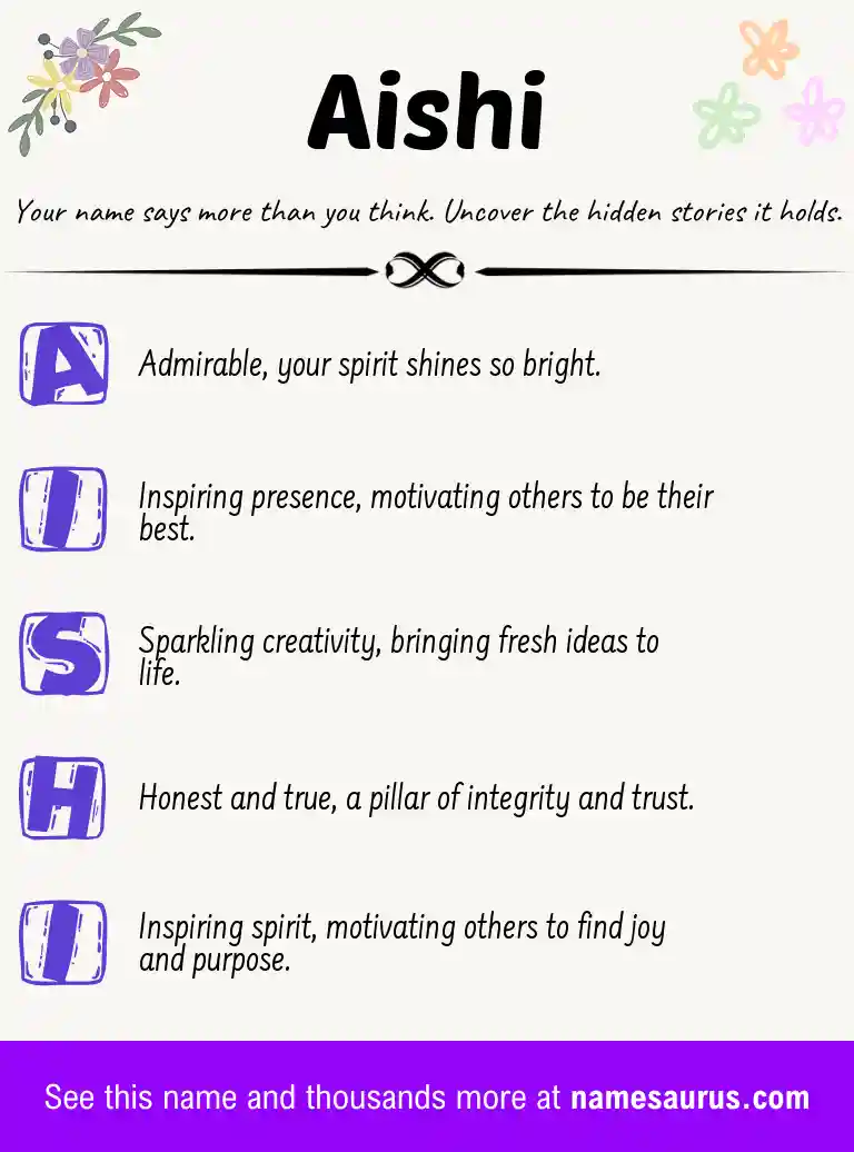Acrostic poem about Aishi.