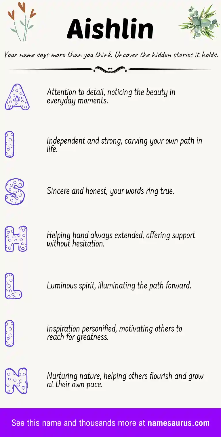 Acrostic poem about Aishlin.