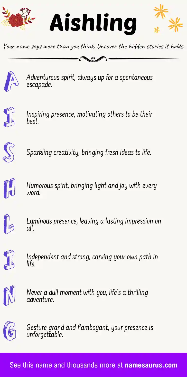 Acrostic poem about Aishling.