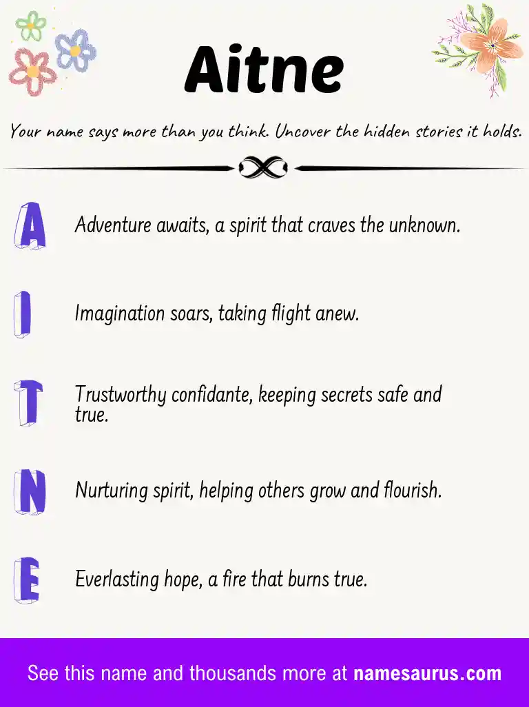Acrostic poem about Aitne.