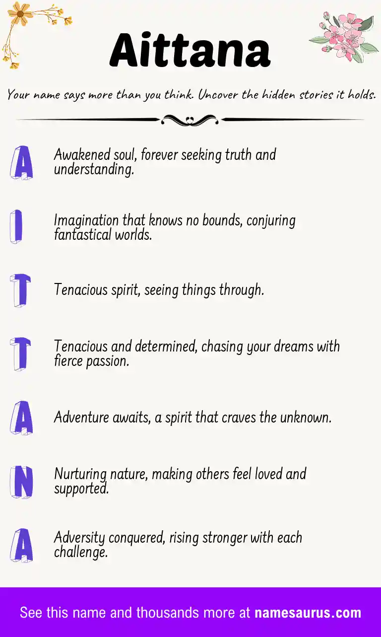 Acrostic poem about Aittana.