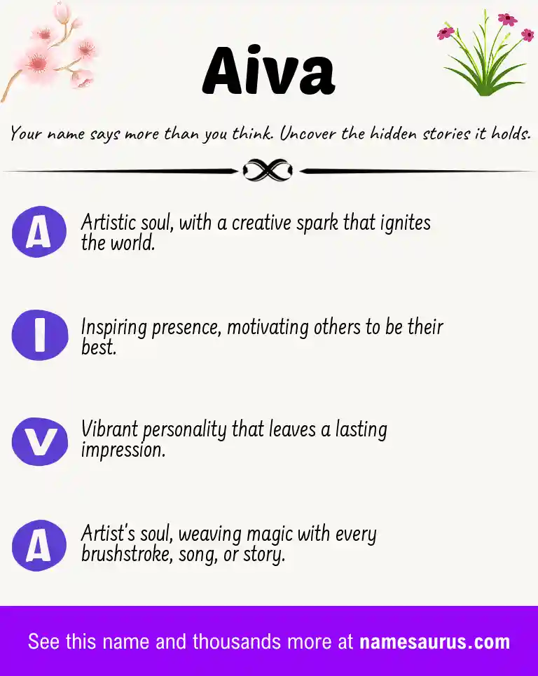 Acrostic poem about Aiva.
