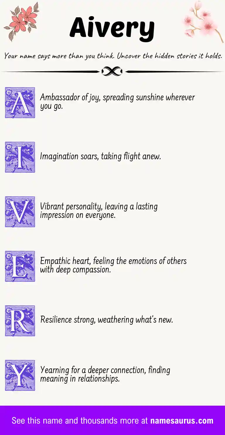 Acrostic poem about Aivery.