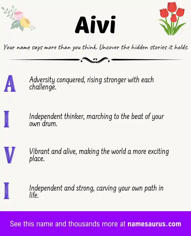 Acrostic poem about Aivi.