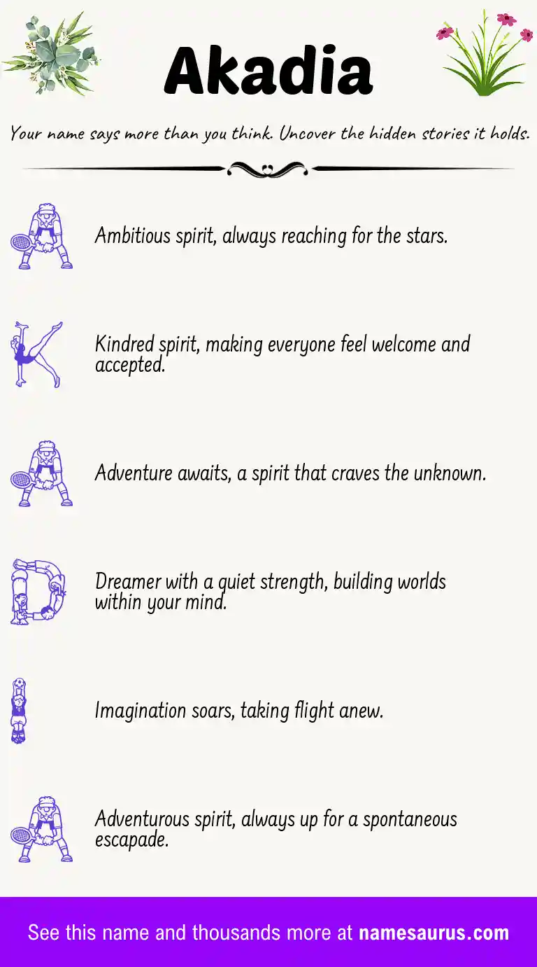 Acrostic poem about Akadia.