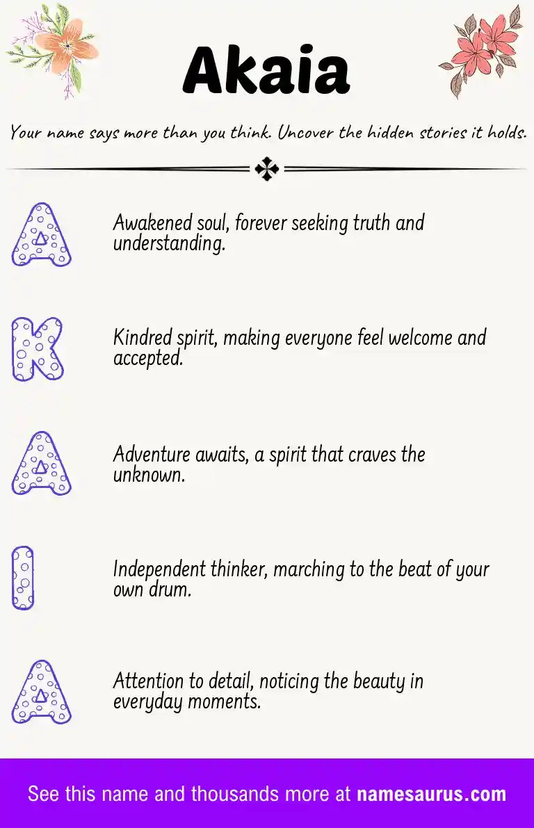 Acrostic poem about Akaia.