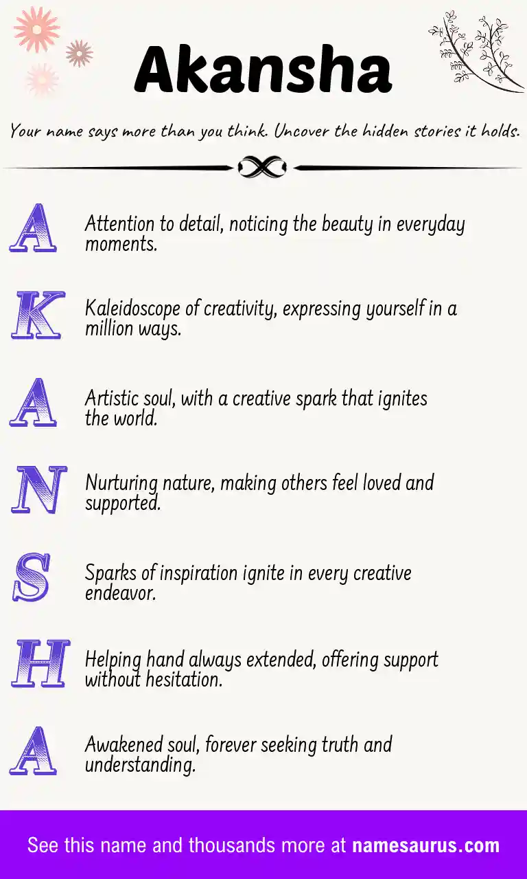 Acrostic poem about Akansha.