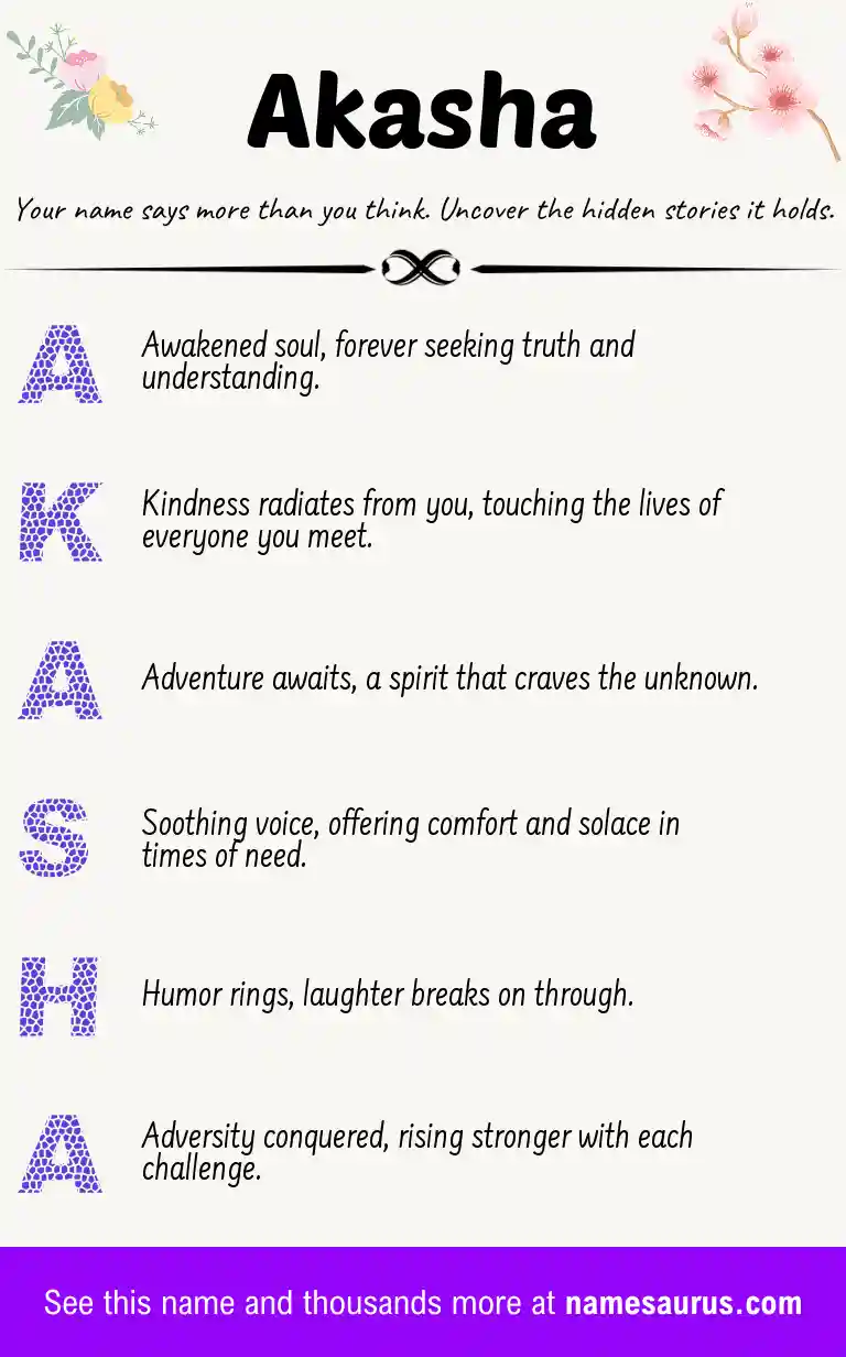 Acrostic poem about Akasha.