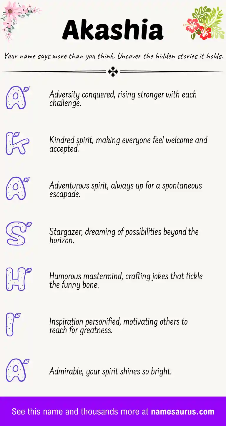 Acrostic poem about Akashia.