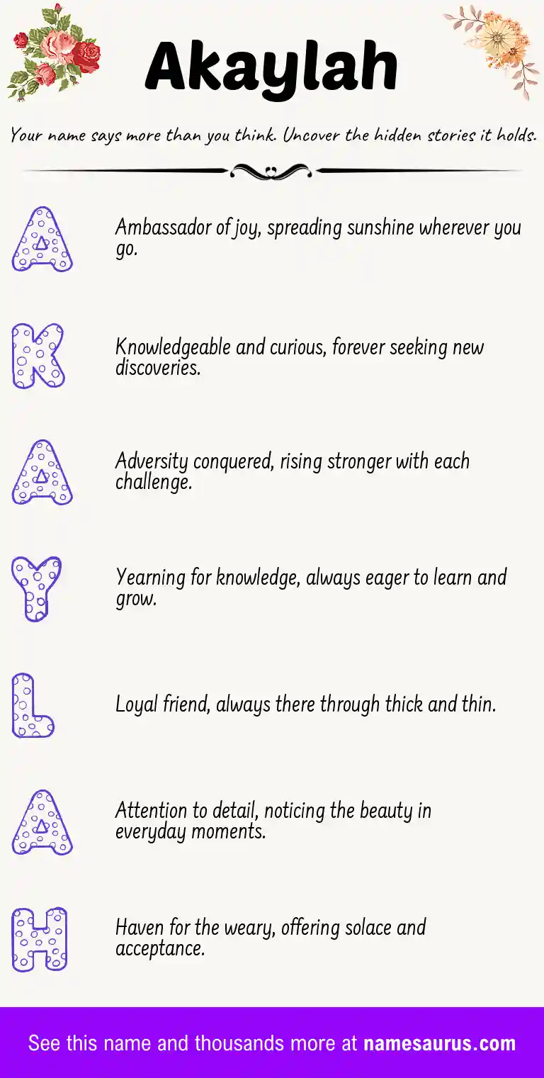 Acrostic poem about Akaylah.
