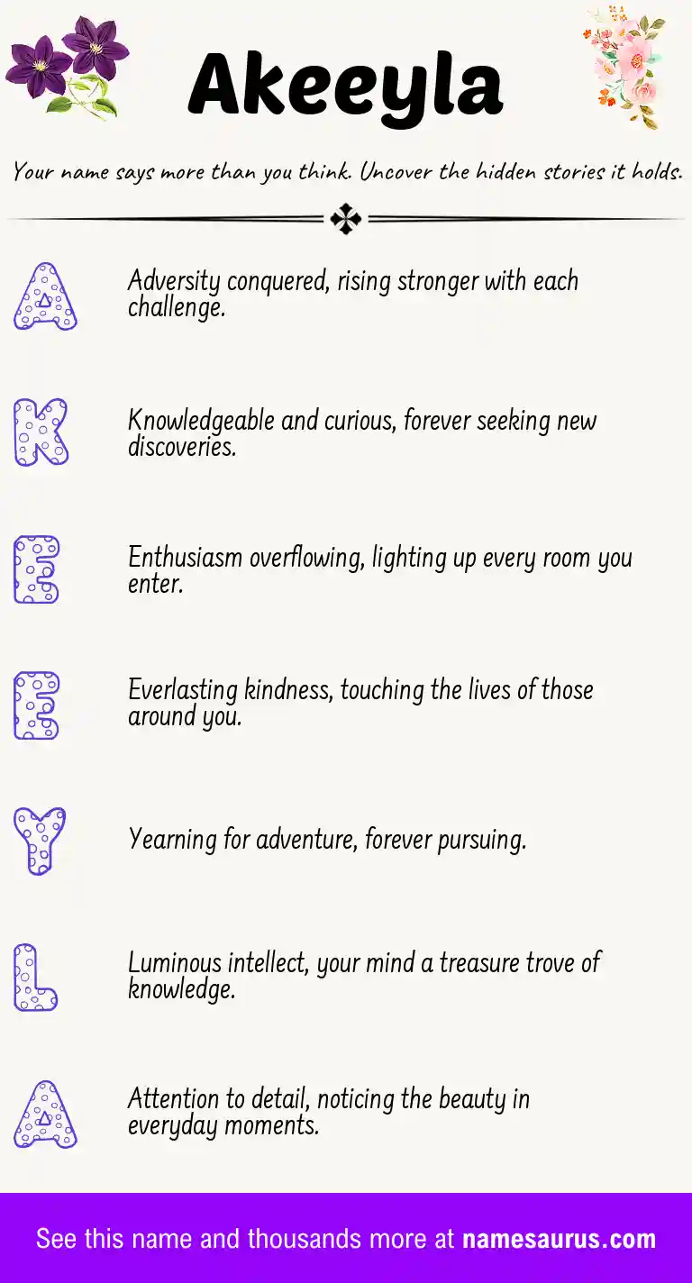 Acrostic poem about Akeeyla.